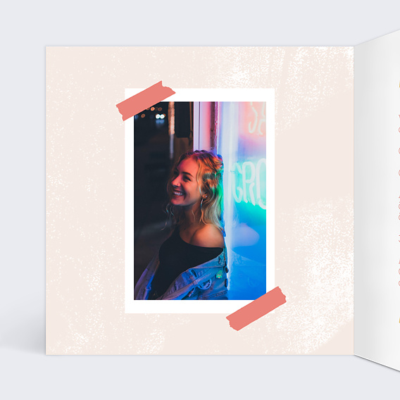 Invitation anniversaire Bougie Chiffres Intérieur Gauche