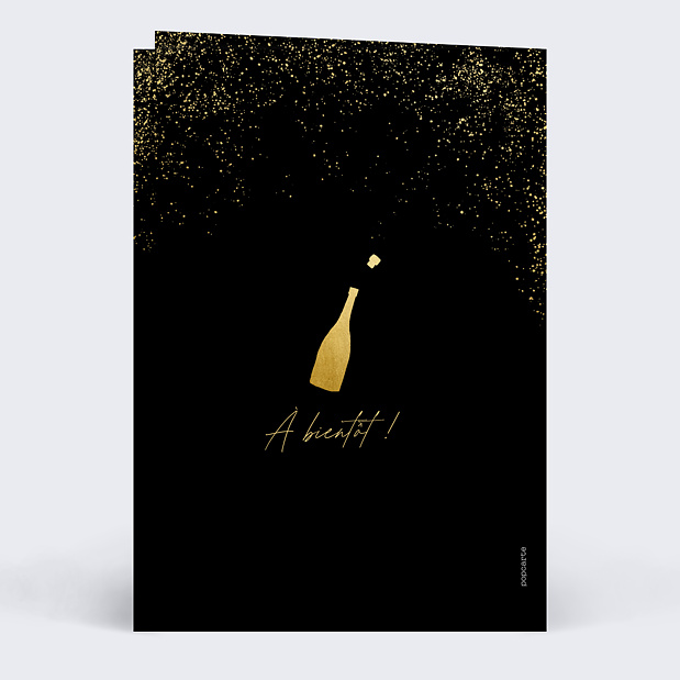 Invitation Anniversaire Adulte Champagne Festif Verso