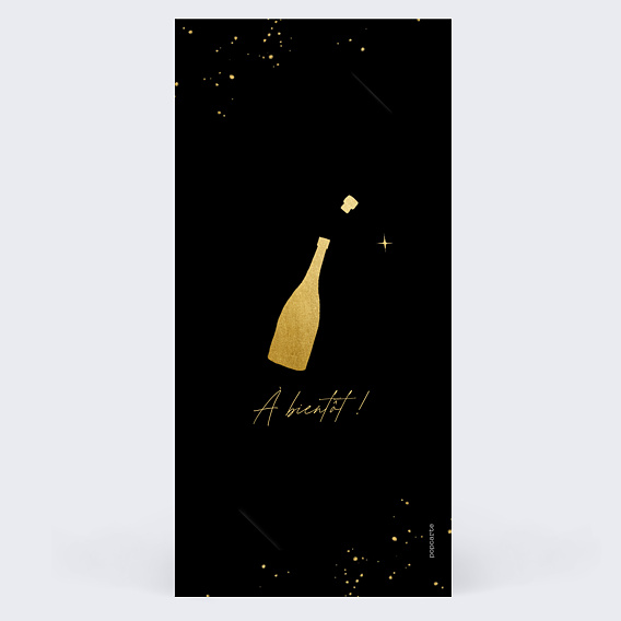 Invitation anniversaire Champagne Festif Verso