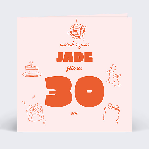 Invitation anniversaire Pêle-mêle de fête