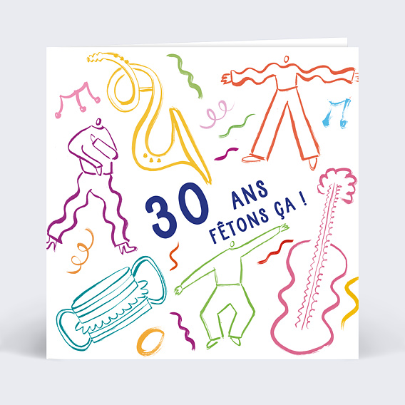 Invitation anniversaire Jazz