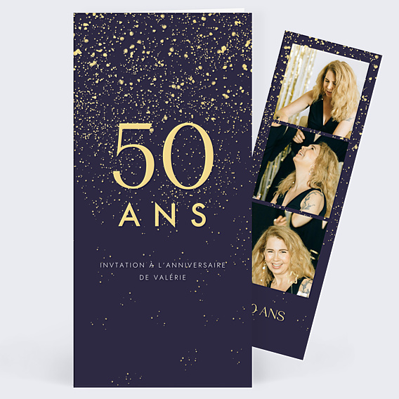 Invitation Anniversaire Adulte Pluie de Fête