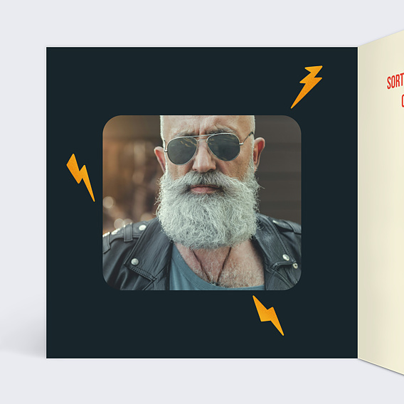 Invitation anniversaire Rock N Roll Intérieur Gauche