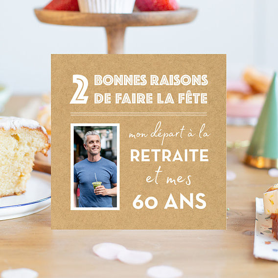 Invitation anniversaire Typo Après 1