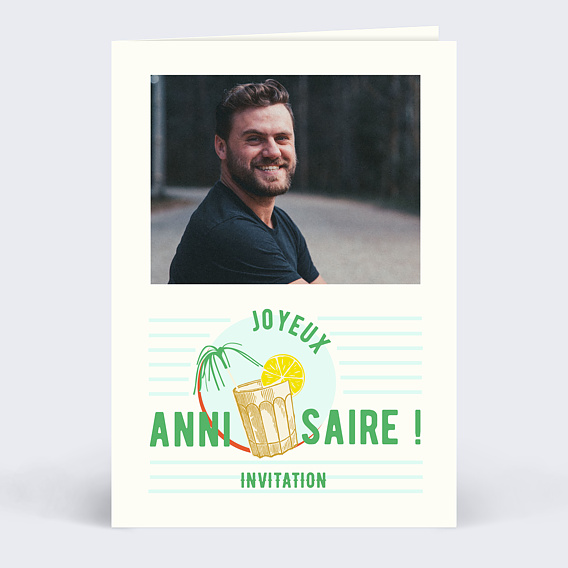 Invitation anniversaire Anni-Verre-Saire