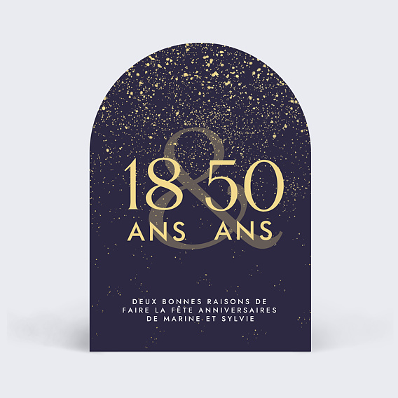 Invitation anniversaire Double pluie de fête