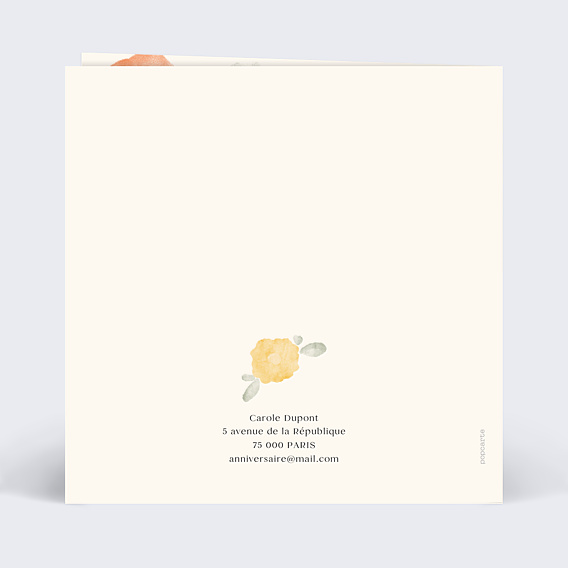 Invitation Anniversaire Adulte Jardin aquarelle