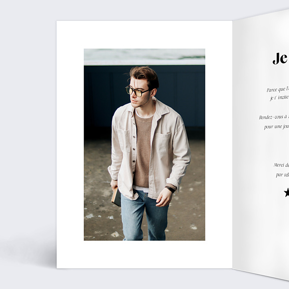 Invitation anniversaire Affiche de film Intérieur Gauche