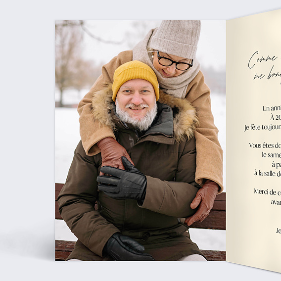 Invitation anniversaire Dégustation Intérieur Gauche