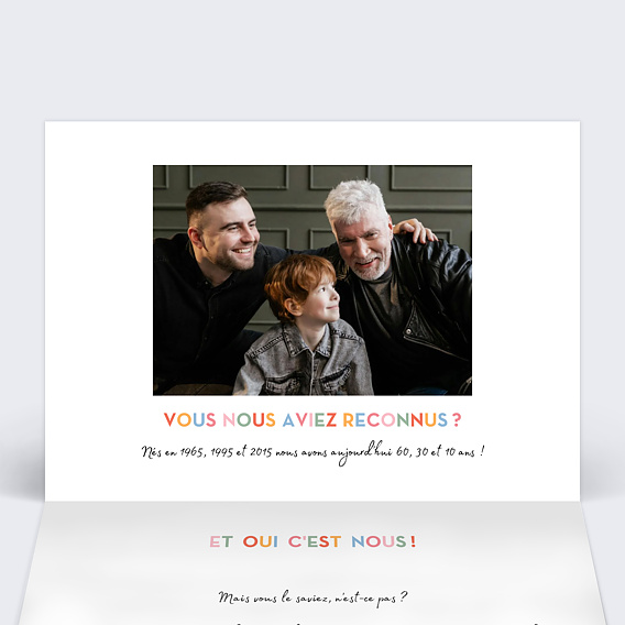 Invitation anniversaire Devinette colorée 3 Intérieur Gauche