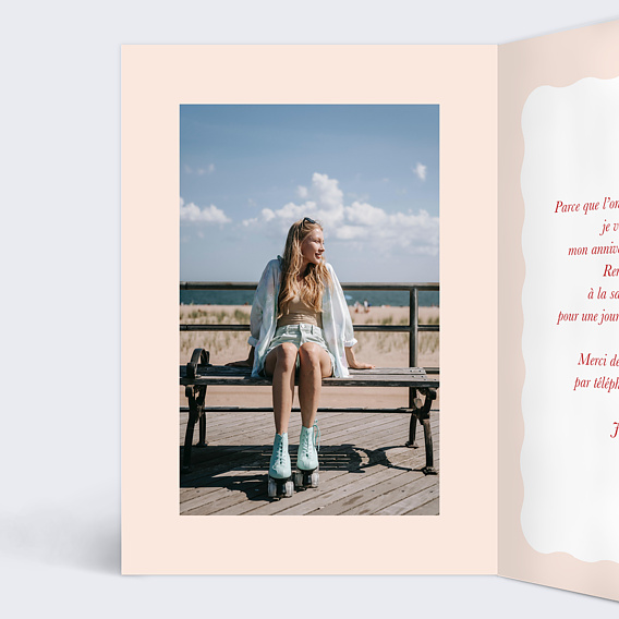 Invitation anniversaire Girls night Intérieur Gauche