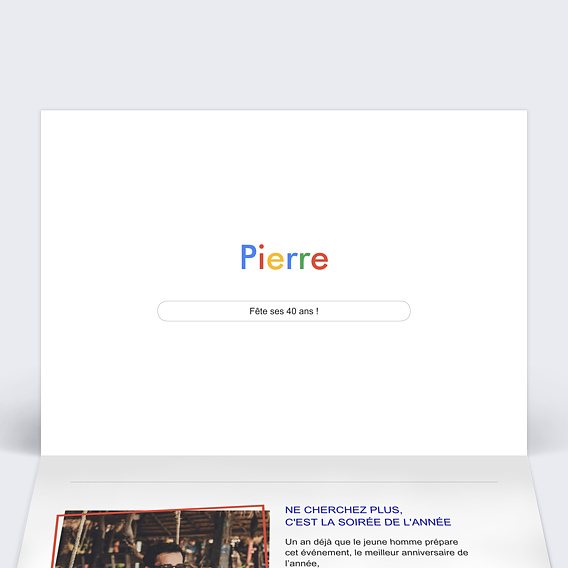 Invitation anniversaire Meilleure Soirée Intérieur Gauche