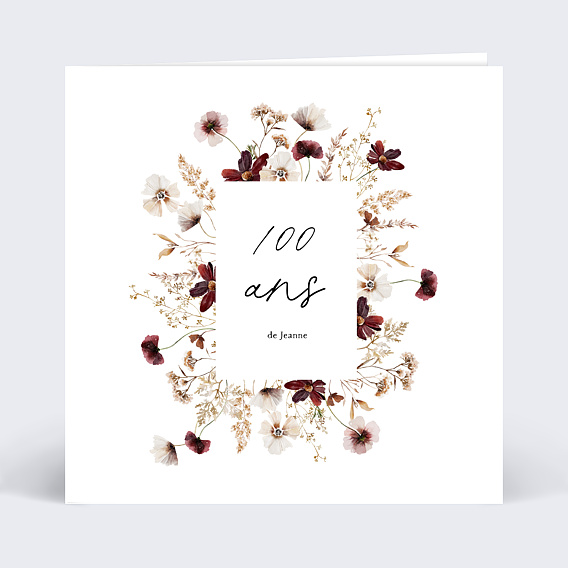 Invitation anniversaire Jardin Sauvage