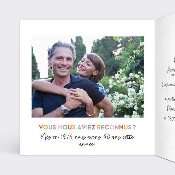 Invitation Anniversaire Adulte Devinette Colorée Multi Anniversaire