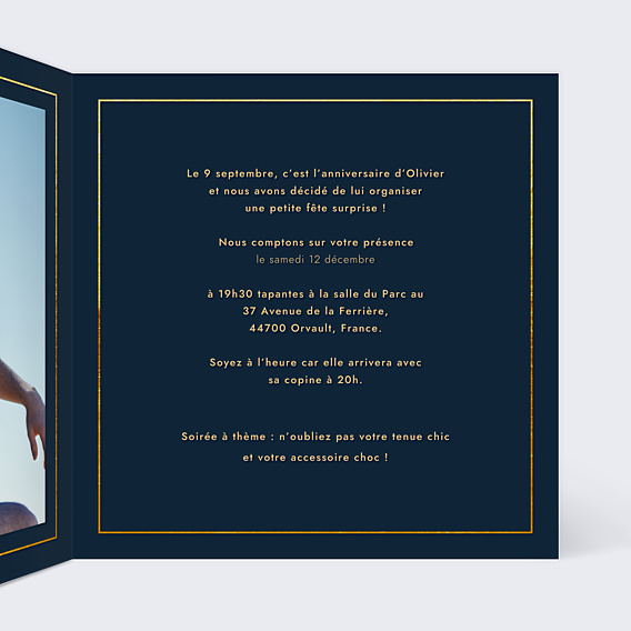 Invitation Anniversaire Adulte Guinguette simple
