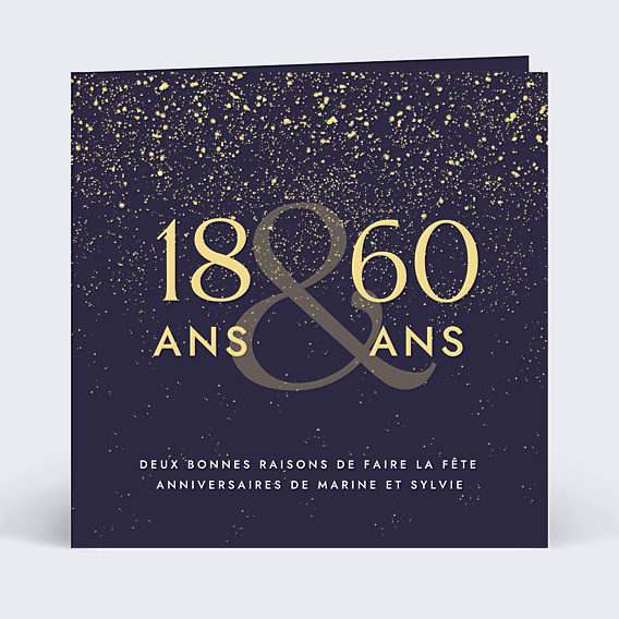 Invitation anniversaire Double pluie de fête