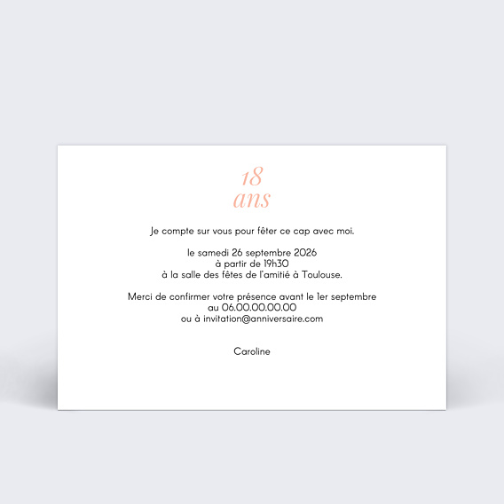 Invitation Anniversaire Adulte Joli Multi