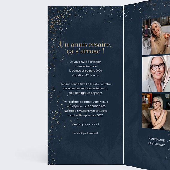 Invitation Anniversaire Adulte Mémento
