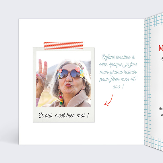 Invitation Anniversaire Adulte Cahier d'École