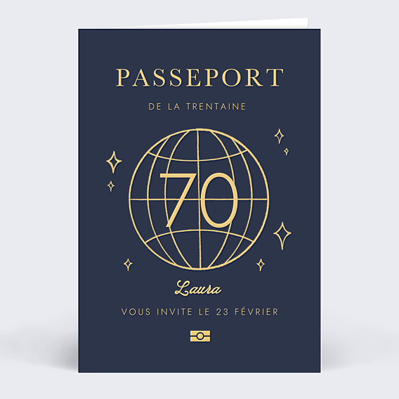 Invitation anniversaire Passeport
