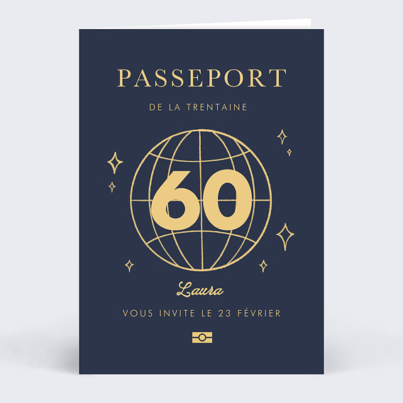 Invitation anniversaire Passeport