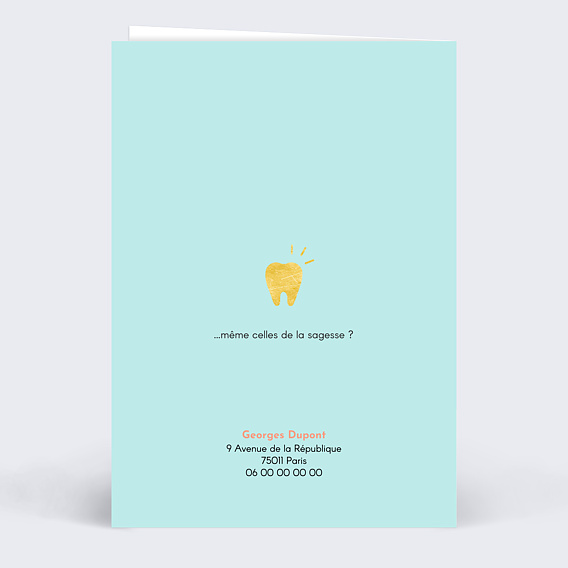 Invitation anniversaire Toutes Ses Dents Verso