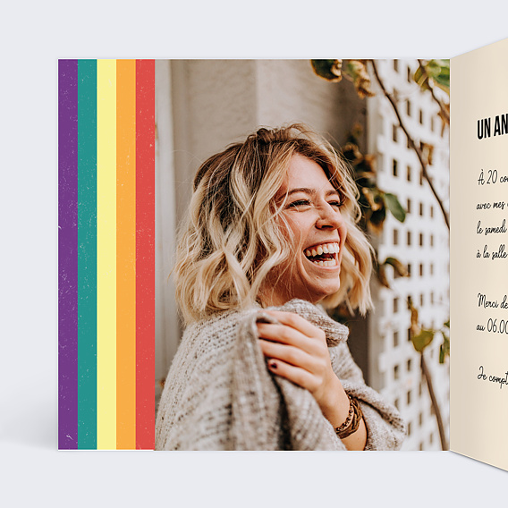 Invitation anniversaire Cassette Disco Intérieur Gauche