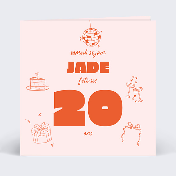 Invitation anniversaire Pêle-mêle de fête