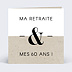 Invitation anniversaire Retraite Esperluette Chiné
