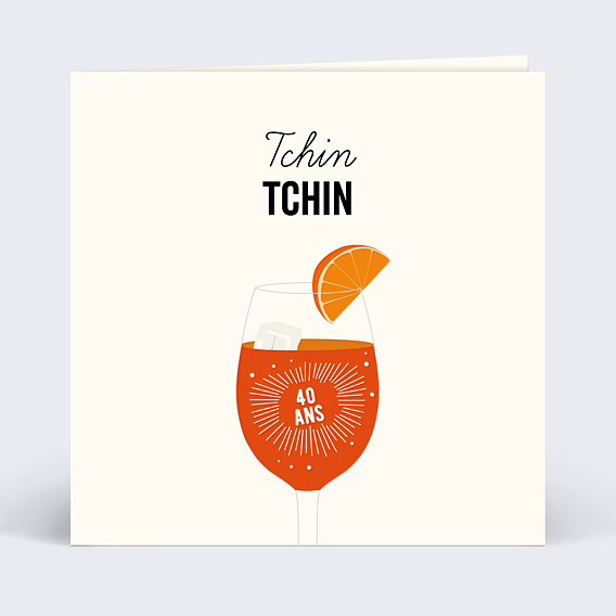 Invitation anniversaire Spritz