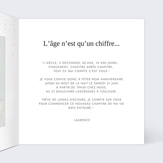 Invitation Anniversaire Adulte Levons nos Verres Chiffre