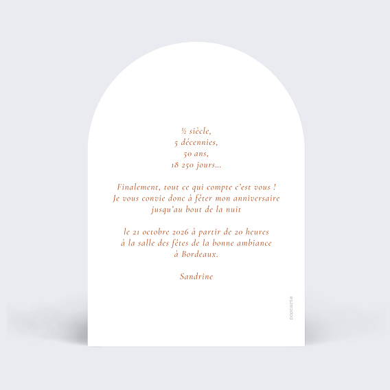 Invitation Anniversaire Adulte Bouquet Parfumé