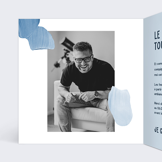 Invitation anniversaire Azure Intérieur Gauche