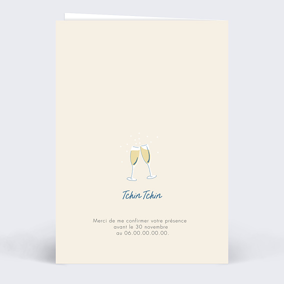 Invitation anniversaire Tchin Verso