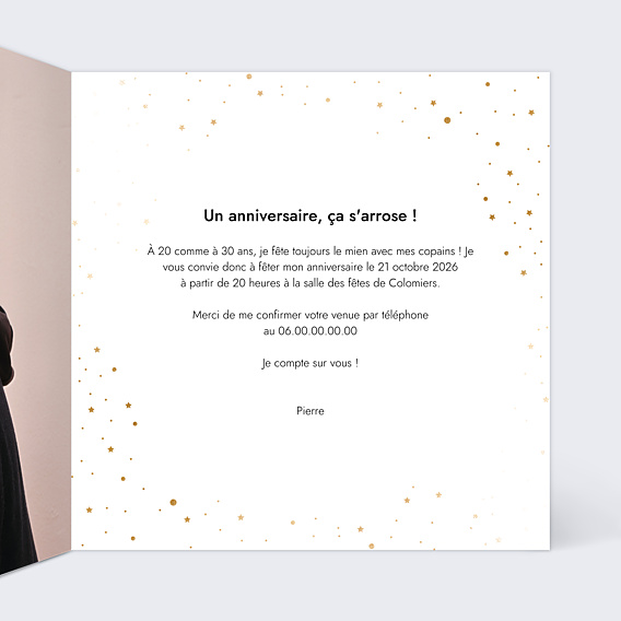 Invitation Anniversaire Adulte Pétillante