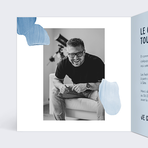 Invitation Anniversaire Adulte Azure