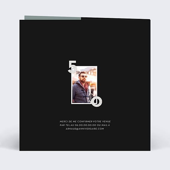 Invitation Anniversaire Adulte 50 ans Vintage