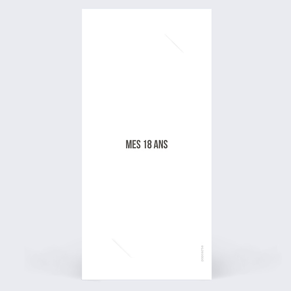 Invitation anniversaire Typographie Cadre Verso