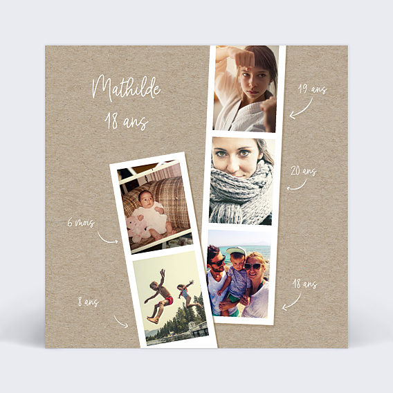 Invitation Anniversaire Adulte Timeline Photomaton
