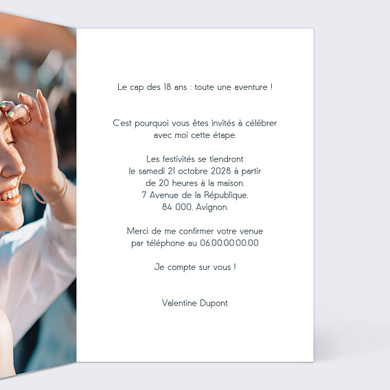 Invitation Anniversaire Adulte Grand nœud