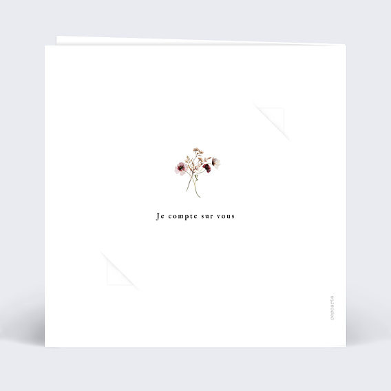 Invitation Anniversaire Adulte Couronne de fleurs graines