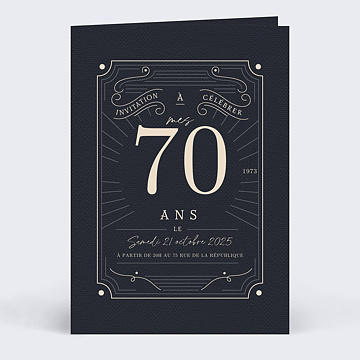 Invitation Anniversaire Adulte Âge Vintage