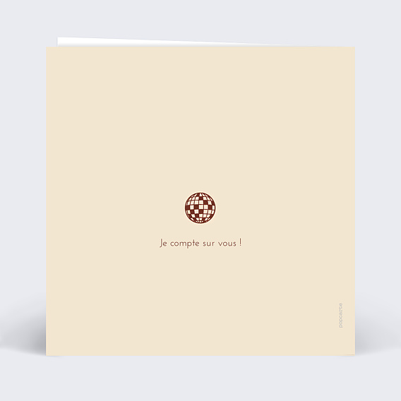 Invitation anniversaire Music friends Verso