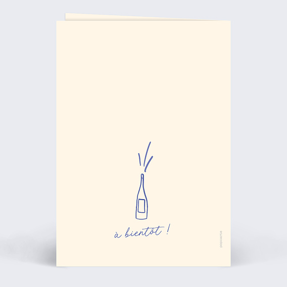 Invitation anniversaire Illustration fête Verso