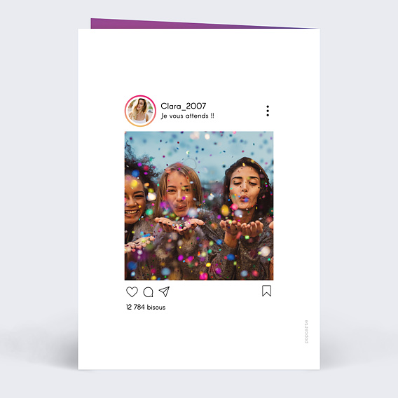 Invitation anniversaire Tendance Verso