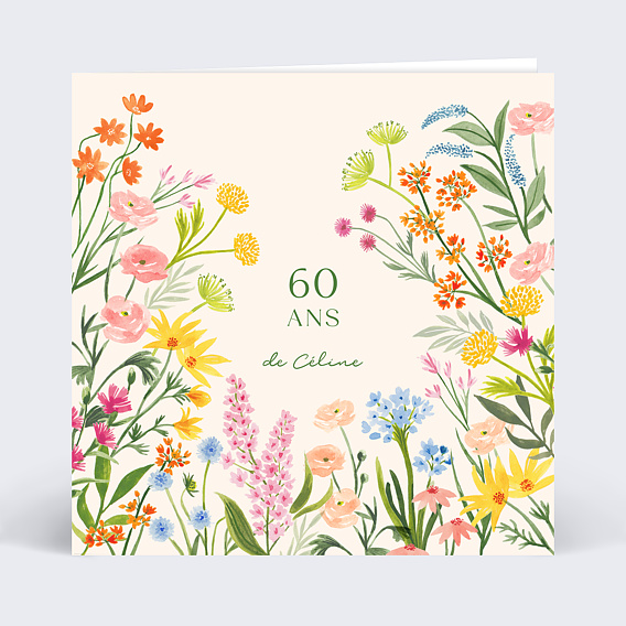 Invitation anniversaire Jardin