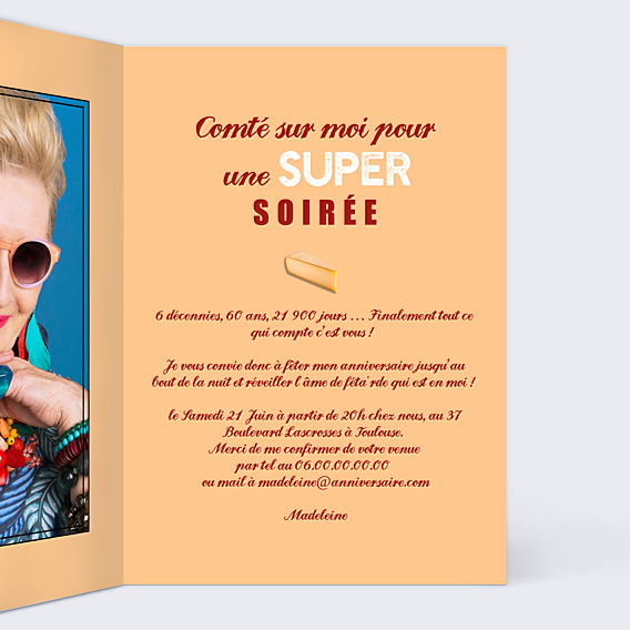 Invitation Anniversaire Adulte Affiche Vintage