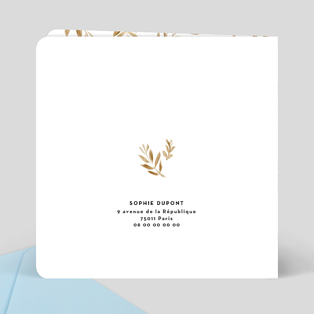 Invitation Anniversaire Luxe Verso