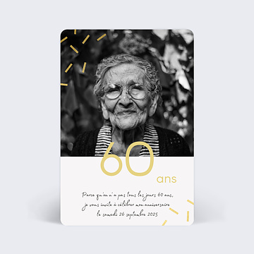 Invitation Anniversaire Adulte 90 ans chic