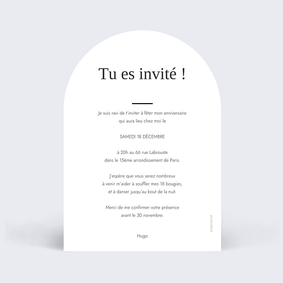 Invitation Anniversaire Adulte Multiphoto Élégance